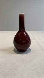 A Chinese sang-de-boeuf bottle vase, 19/20th C.