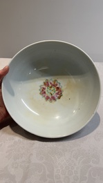 A Chinese famille rose Baragon Tuned bowl, Qianlong mark, 19th C.