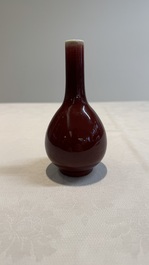 A Chinese sang-de-boeuf bottle vase, 19/20th C.
