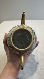 A Chinese Canton famille rose 'mandarin subject' teapot, Qianlong