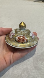 A Chinese Canton famille rose 'mandarin subject' teapot, Qianlong