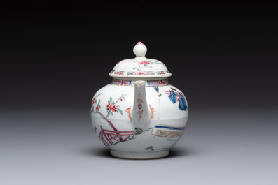 A Chinese famille rose 'Feng Yi Ting 鳳儀亭' teapot, Yongzheng