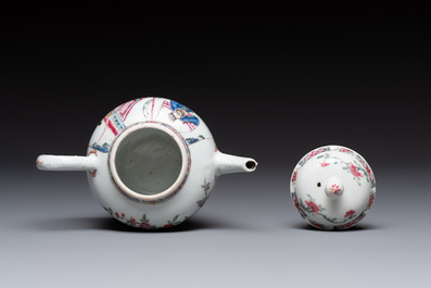 A Chinese famille rose 'Feng Yi Ting 鳳儀亭' teapot, Yongzheng