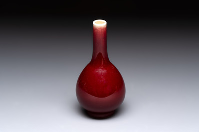 A Chinese sang-de-boeuf bottle vase, 19/20th C.