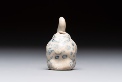 An Annamese or Vietnamese blue and white elephant-form water dropper, 15/16th C.