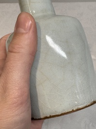 A Chinese Longquan celadon mallet-shaped vase, probably Southern Song