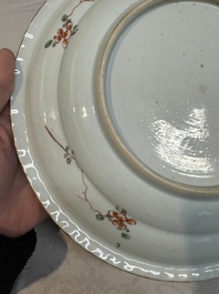 A Chinese famille verte 'phoenixes' dish, Kangxi