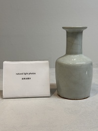 A Chinese Longquan celadon mallet-shaped vase, probably Southern Song