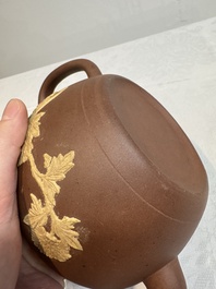 A large Chinese Yixing stoneware teapot and cover, Kangxi