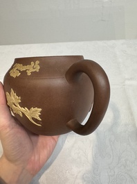 A large Chinese Yixing stoneware teapot and cover, Kangxi