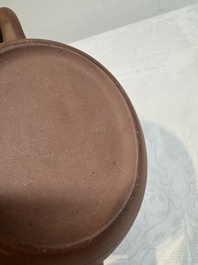 A large Chinese Yixing stoneware teapot and cover, Kangxi