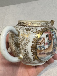 A Chinese Canton famille rose 'mandarin subject' teapot, Qianlong