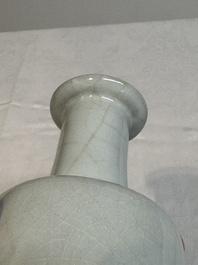 A Chinese Longquan celadon mallet-shaped vase, probably Southern Song