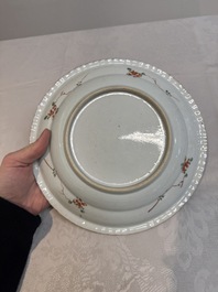 A Chinese famille verte 'phoenixes' dish, Kangxi