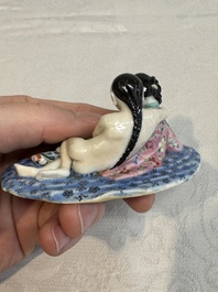 A fine Chinese famille rose 'erotic' group, 19/20th C.