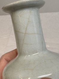 A Chinese Longquan celadon mallet-shaped vase, probably Southern Song