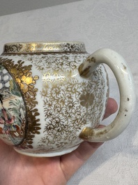 A Chinese Canton famille rose 'mandarin subject' teapot, Qianlong