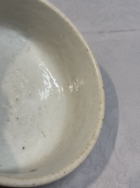 A Chinese grisaille 'mountainous river landscape' brush washer, 19/20th C.