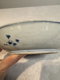 A Chinese blue and white ko-sometsuke 'horses and poem' plate for the Japanese market, Tianqi