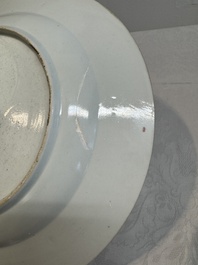 A pair of Chinese famille rose 'antiquities' dishes, Yongzheng