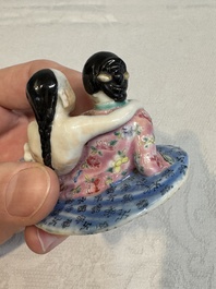 A fine Chinese famille rose 'erotic' group, 19/20th C.