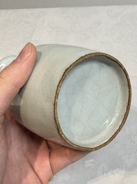 A Chinese Longquan celadon mallet-shaped vase, probably Southern Song