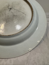 A large Chinese famille verte armorial 'Provinces' dish with the arms of Henegouw, Kangxi