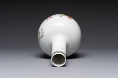 Four Chinese famille rose vases, Qianlong mark, 20th C.