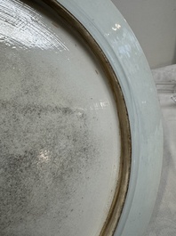 A large Chinese famille verte armorial 'Provinces' dish with the arms of Henegouw, Kangxi