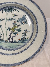 A Chinese doucai 'bird and flowering branches' dish, Yongzheng