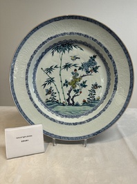 A Chinese doucai 'bird and flowering branches' dish, Yongzheng