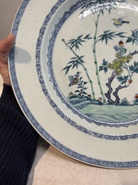 A Chinese doucai 'bird and flowering branches' dish, Yongzheng