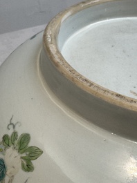 A Chinese famille rose 'antiquities' punch bowl, Qianlong