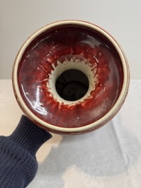 A Chinese sang-de-boeuf vase, 19th C.