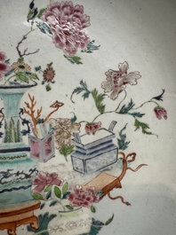 A Chinese famille rose 'antiquities' punch bowl, Qianlong