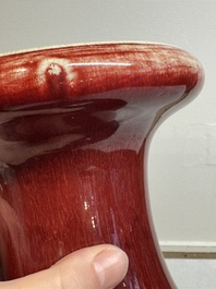 A Chinese sang-de-boeuf vase, 19th C.