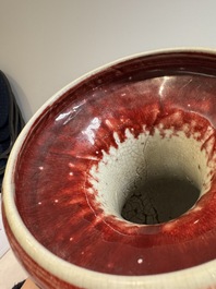 A Chinese sang-de-boeuf vase, 19th C.