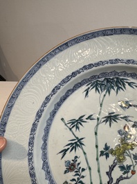 A Chinese doucai 'bird and flowering branches' dish, Yongzheng