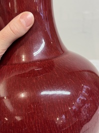 A Chinese sang-de-boeuf vase, 19th C.