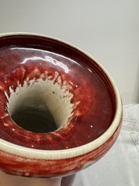 A Chinese sang-de-boeuf vase, 19th C.