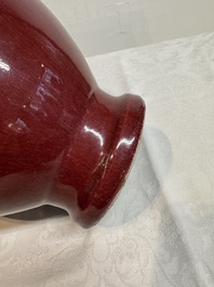 A Chinese sang-de-boeuf vase, 19th C.