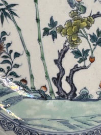 A Chinese doucai 'bird and flowering branches' dish, Yongzheng