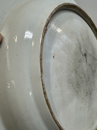 A large Chinese famille verte armorial 'Provinces' dish with the arms of Henegouw, Kangxi