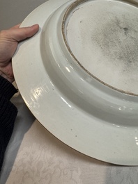 A large Chinese famille verte armorial 'Provinces' dish with the arms of Henegouw, Kangxi