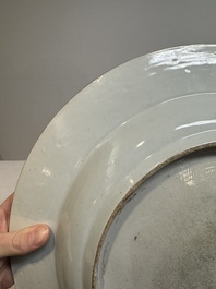 A large Chinese famille verte armorial 'Provinces' dish with the arms of Henegouw, Kangxi