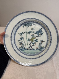 A Chinese doucai 'bird and flowering branches' dish, Yongzheng