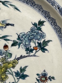 A Chinese doucai 'bird and flowering branches' dish, Yongzheng