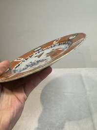 A Chinese Imari-style 'Parasol Ladies' plate after Cornelis Pronk, Qianlong