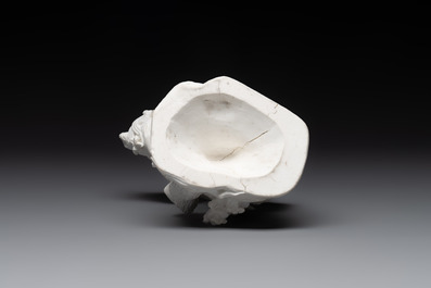 A S&egrave;vres biscuit porcelain figure 'Le Porteur de Mouton' by Fernex, after Boucher, 18th C.