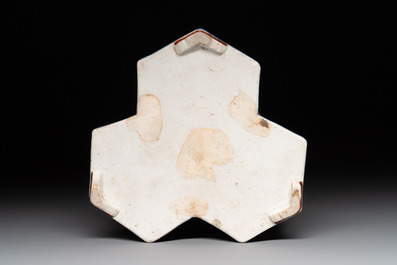 A rare Chinese famille rose reticulated hexagonal inkwell, Qianlong